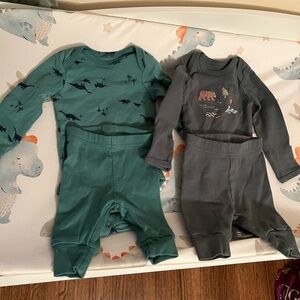 Carter’s Dinosaur and Bear Print Baby Onesies Set